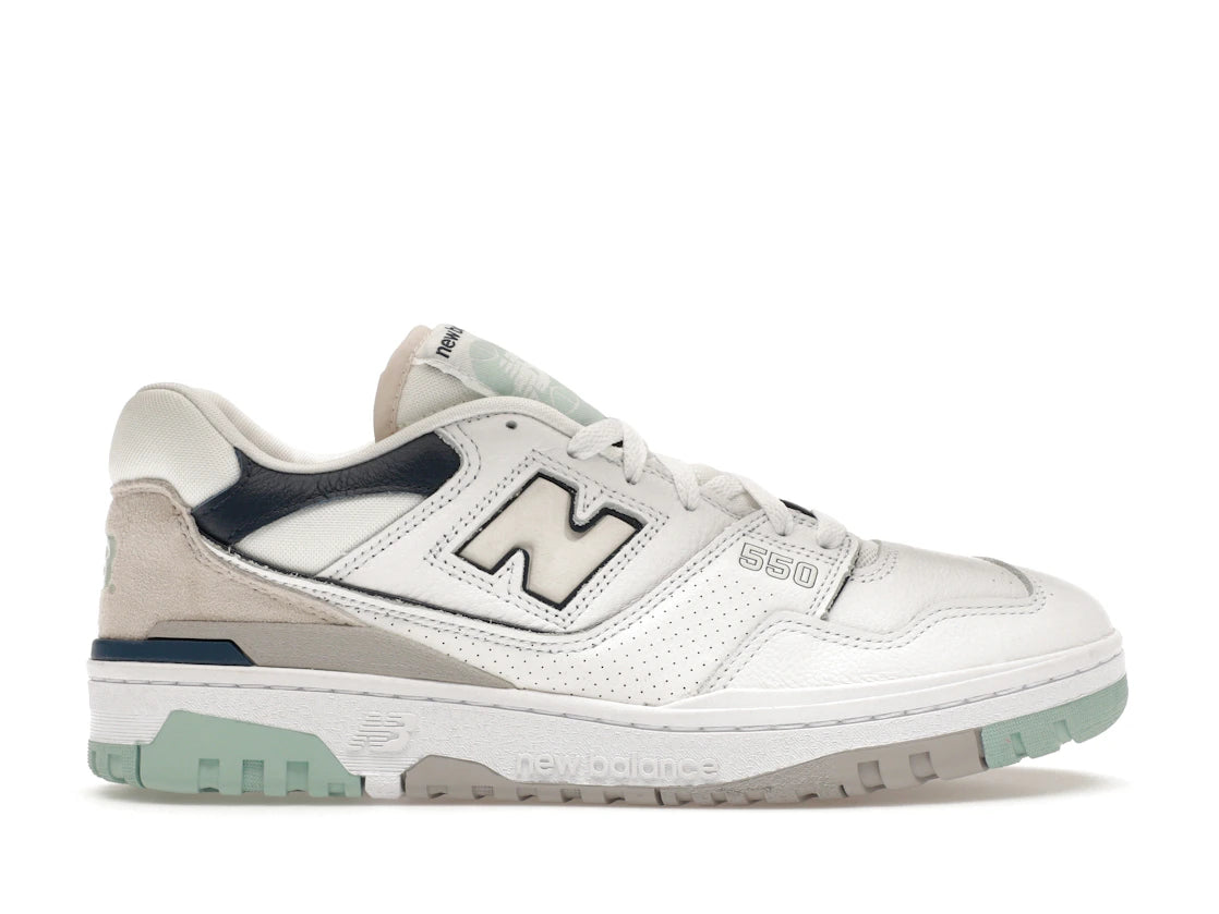 New Balance 550 White Winter Fog Navy